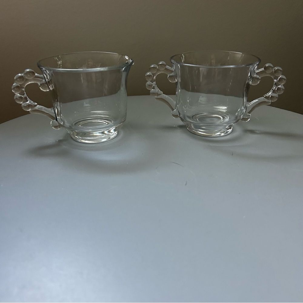 Imperial Glass Candlewick Vintage Collectible Sugar & Creamer Set